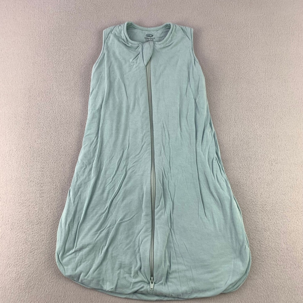 Halo SleepSack Super Soft Small 0-6m Zip Front Baby Swaddle Sleeveless Tank Teal